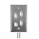 Single Gang - 3x ICDB - 1x Keystone - Stainless Steel Wall Plate