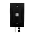 Wall Plate, 1-Port Single Gang Keystone - Black