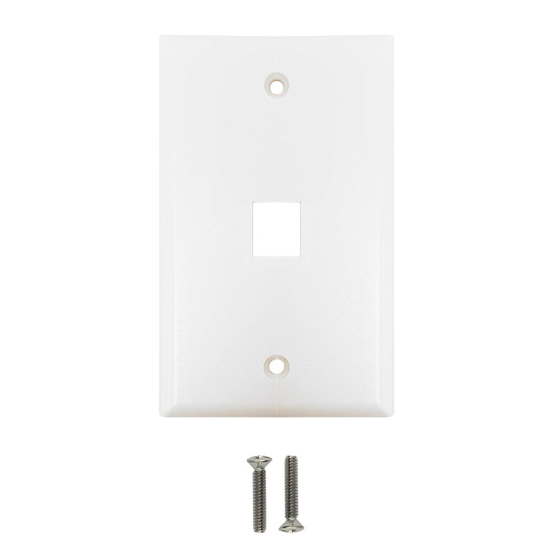 Wall Plate Flush Style, 1Port Single Gang Keystone