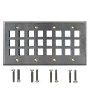 Four Gang - 24x Keystone - Stainless Steel Wall Plate