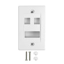 Wall Plate, 2-Port Keystone + 1-Port Dual Keystone, White