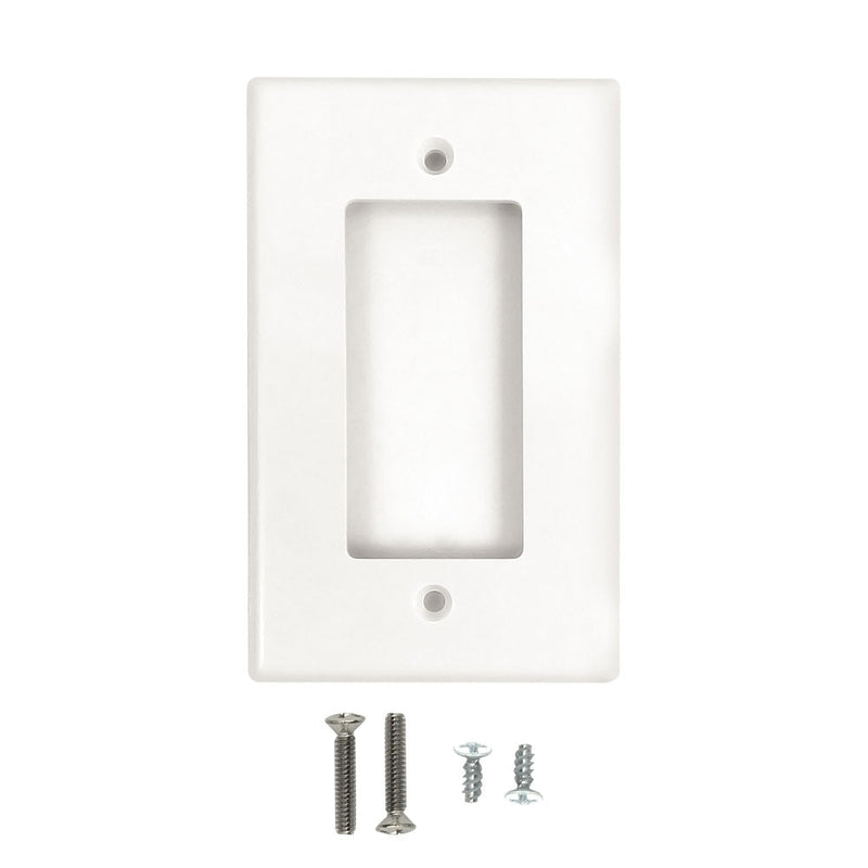 Decora Single Gang Wall Plate - White