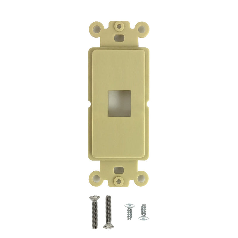 Decora Strap 1-Port Keystone - Ivory