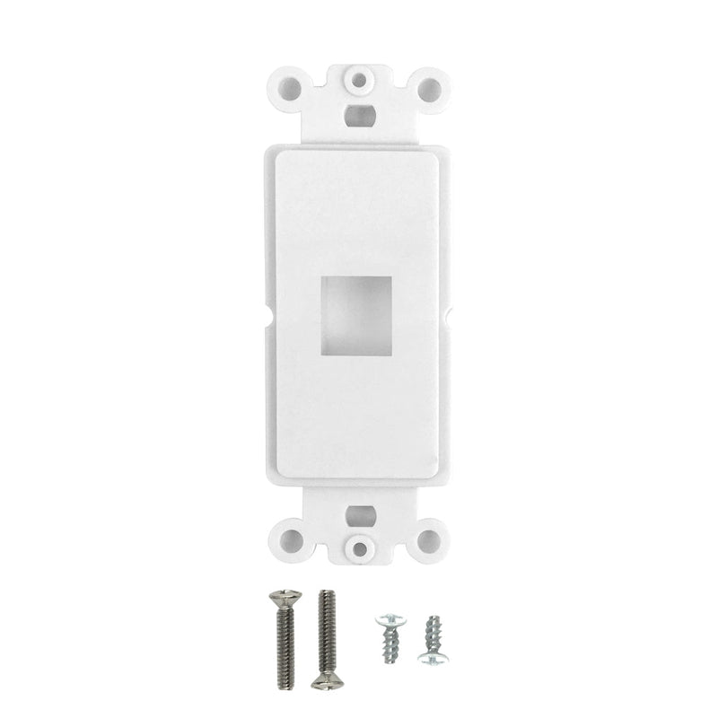 Decora Strap 1-Port Keystone - White