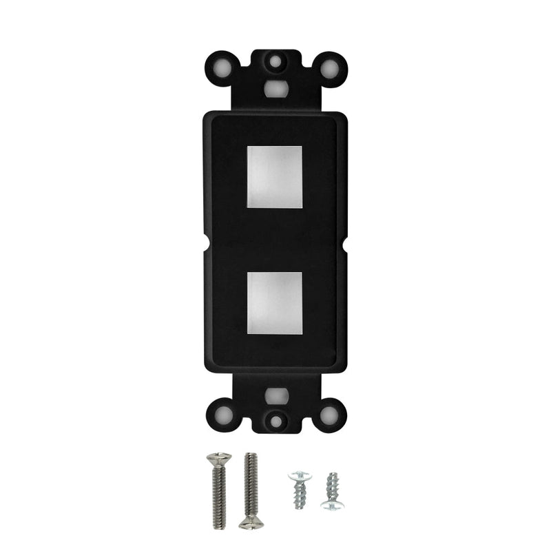 Decora Strap 2-Port Keystone - Black