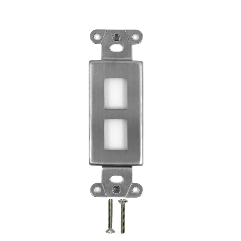 Decora Strap 2-Port Keystone - Stainless Steel