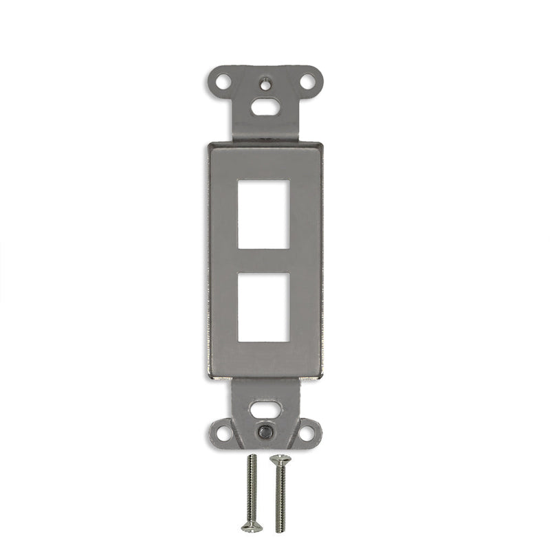 Decora Strap 2-Port Keystone - Stainless Steel