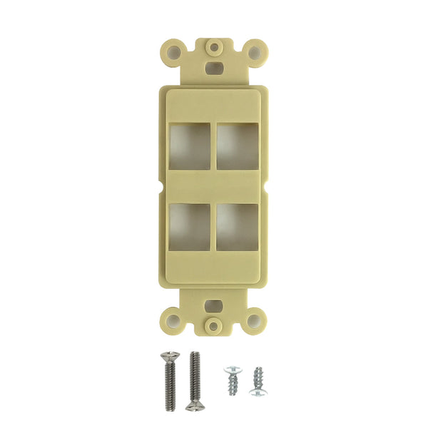 Decora Strap 4-Port Keystone - Ivory