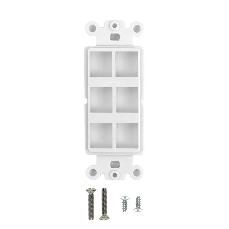 Decora Strap 6-Port Keystone - White