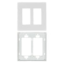 Decora Screw-Less Wall Plate- Double Gang - White