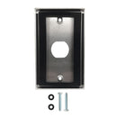 Single Gang - 1x Ethernet Bulkhead Hole - IP44 Rated - Stainless Steel Wall Plate