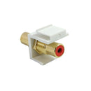 RCA Female/Female Keystone Wall Plate Insert White, Gold Plated - Red