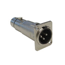 XLR Male D-Cut to XLR Female - Nickel