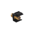 F-Type Female/Female Keystone Wall Plate Insert Black, Gold Plated (1Ghz Insert)