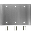 Triple Gang - Blank - Stainless Steel Wall Plate