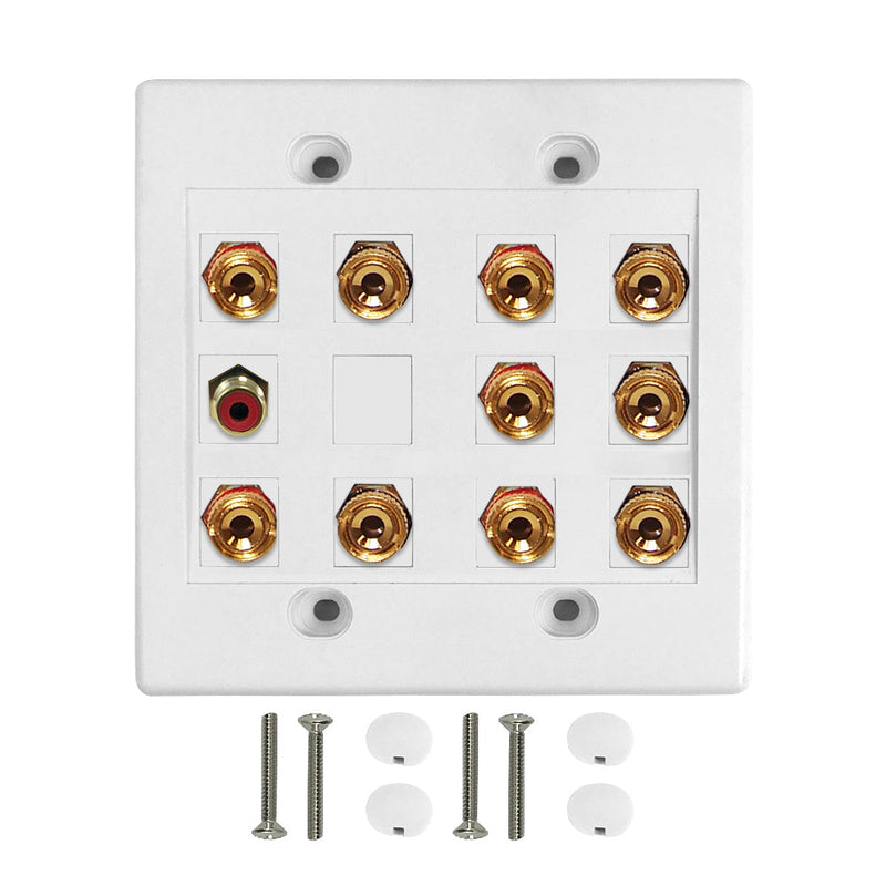 5.1 Surround Sound Wall Plate Kit - White