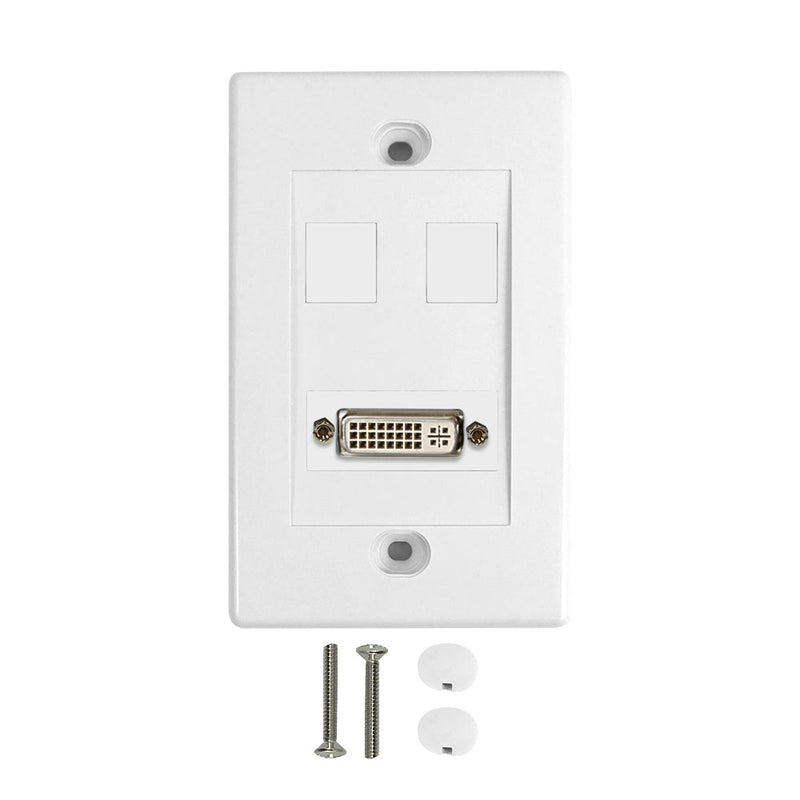 1-Port DVI Wall Plate Kit - White