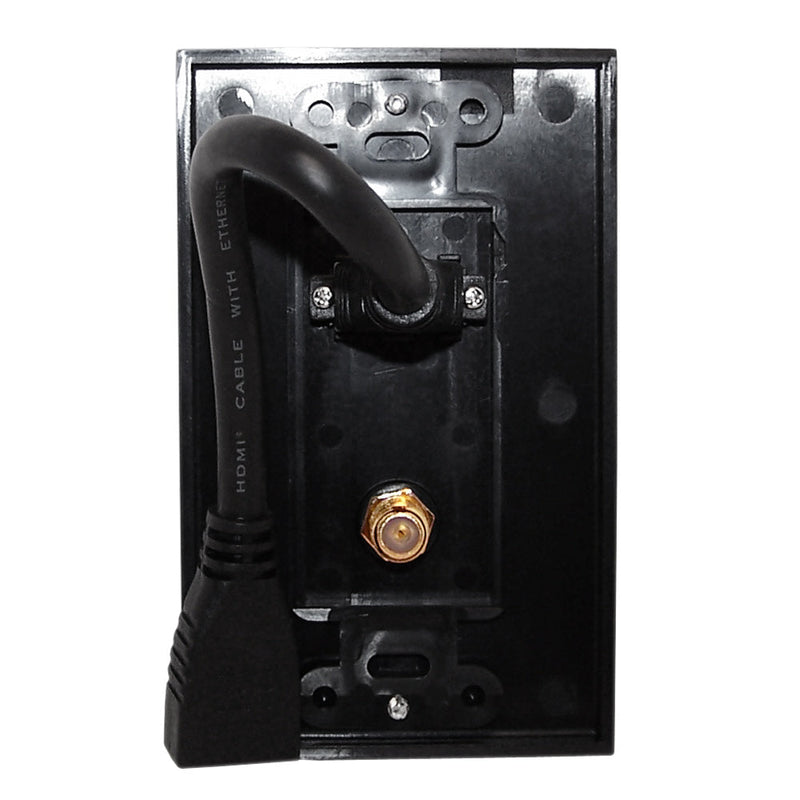 HDMI + 1-Port F-Type Wall Plate Kit Decora Black