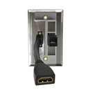 Single Gang SS Wall Plate Kit (1x HDMI, 1x CAT6)