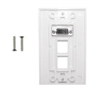 1-Port VGA Wall Plate Kit Decora White (with 2x Keystone Hole)