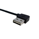 USB 2.0 A Straight Male to A Right/Left Angle Male Cable - Black