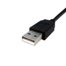 USB 2.0 A Straight Male to Micro-B Left Angle - Black