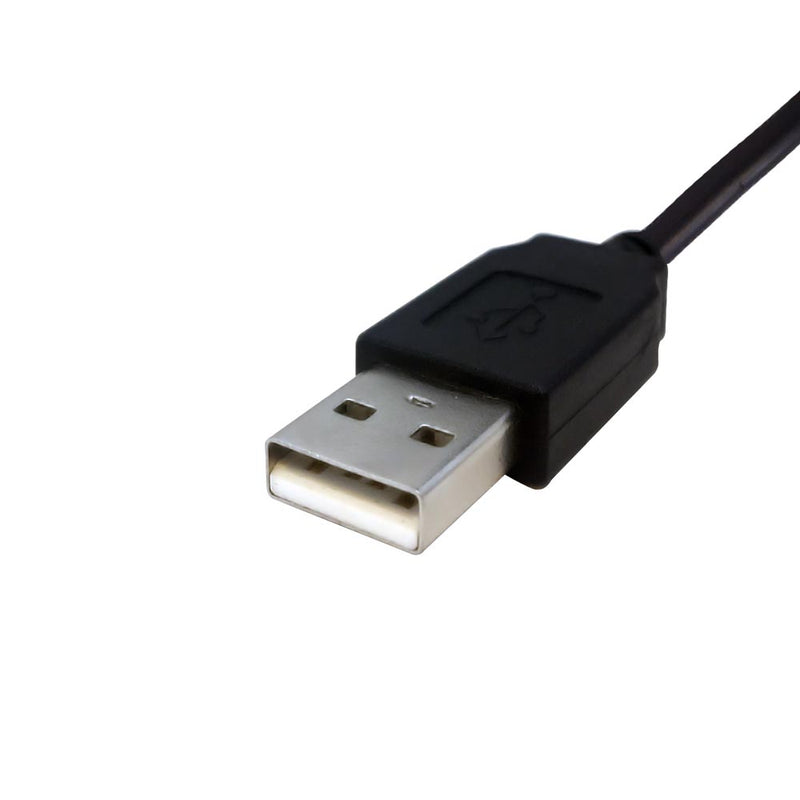 USB 2.0 Straight to A Right/Left Angle Male Cable - Black